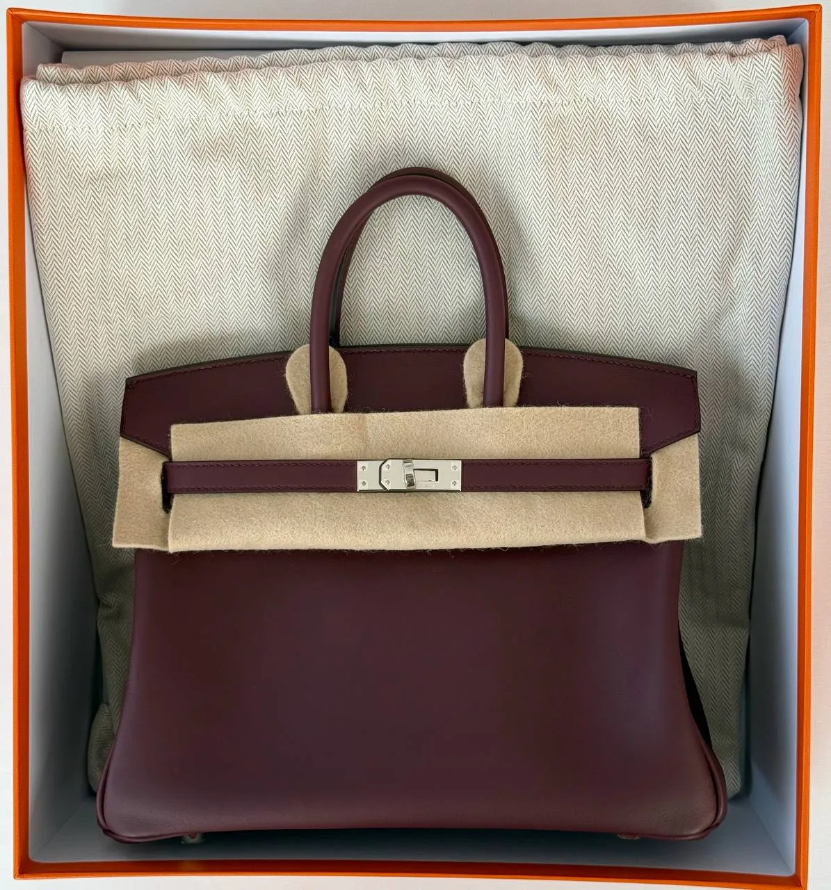 Hermes Hermes Birkin 25 / B25 Swift Prune PHW