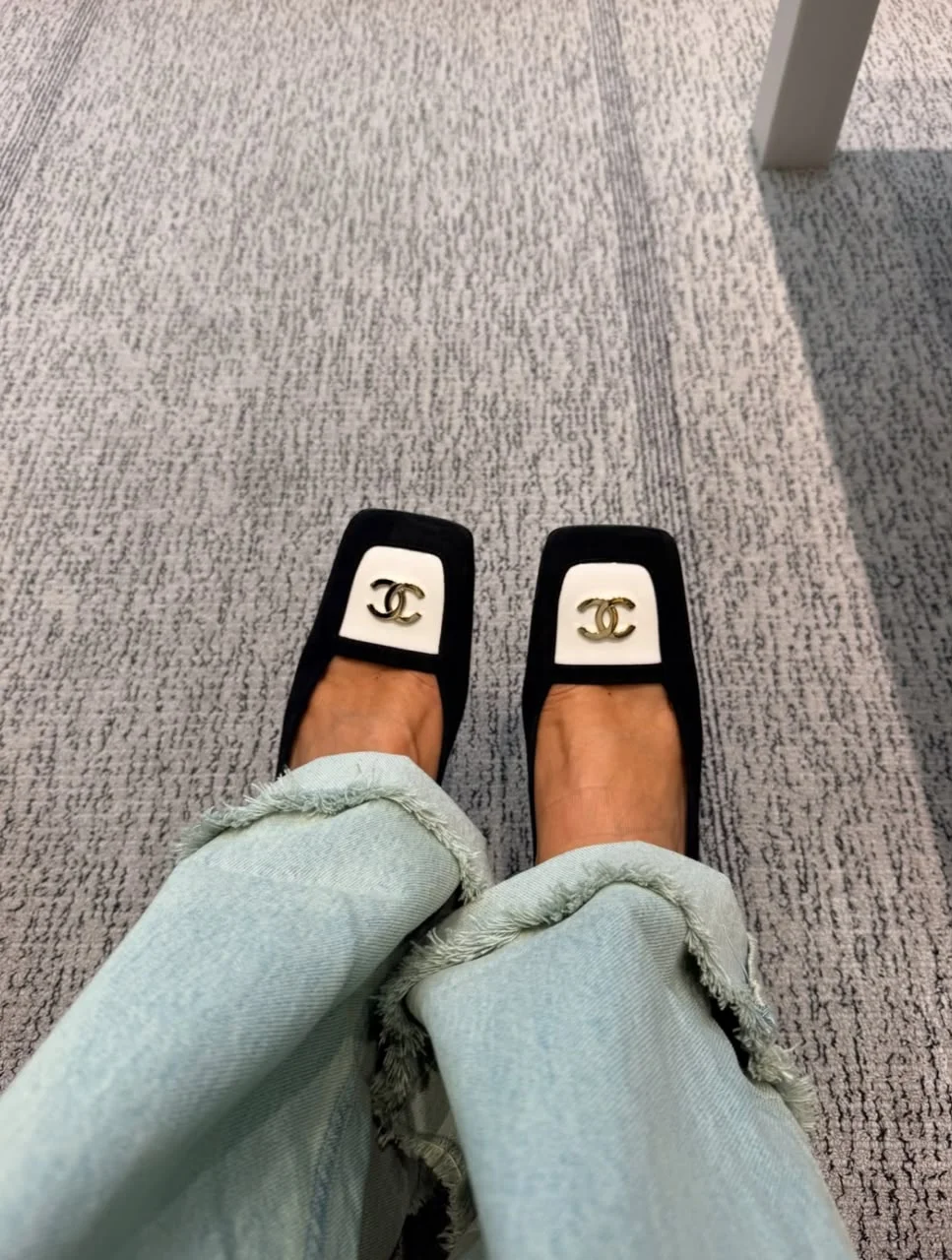 Chanel Slingback Square Velvet Black - photo 6