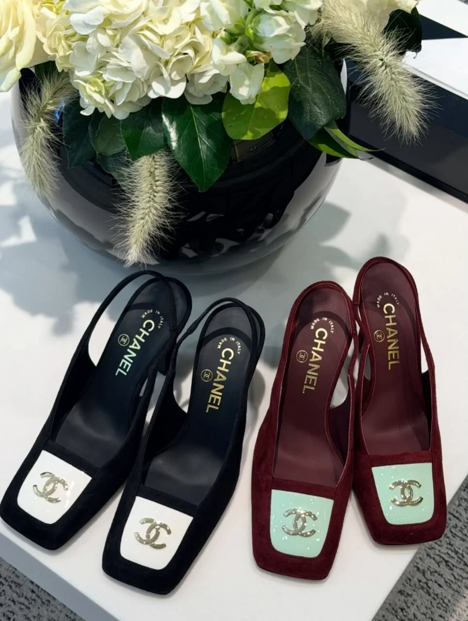 Chanel Slingback Square Velvet Black - photo 7