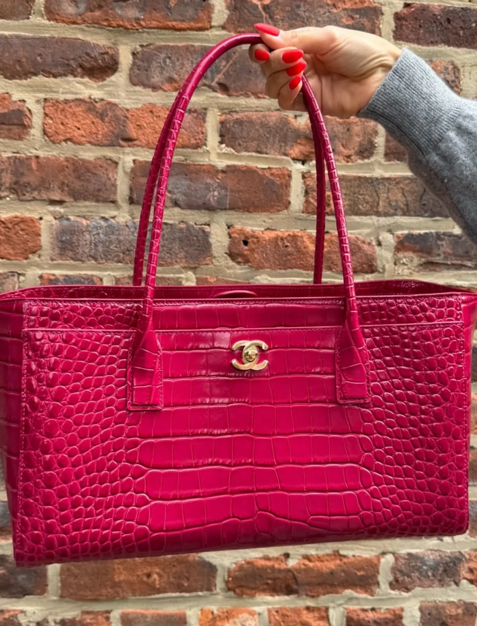 Chanel Executive Tote Regular Croco Pink GHW - photo 10