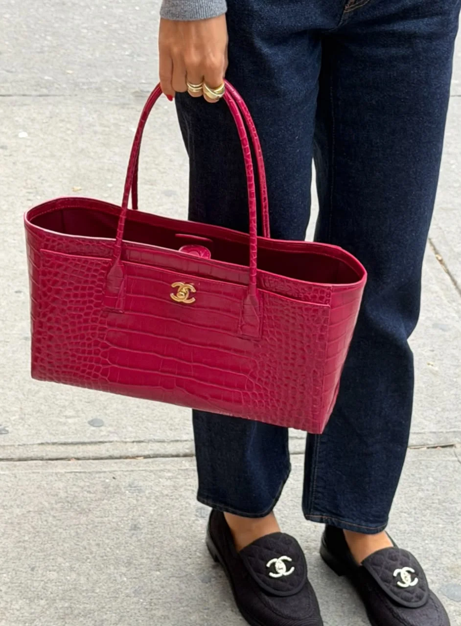 Chanel Executive Tote Regular Croco Pink GHW - photo 13
