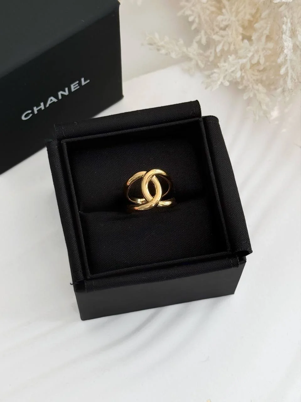 CHANEL Chanel Signature CC Ring Gold