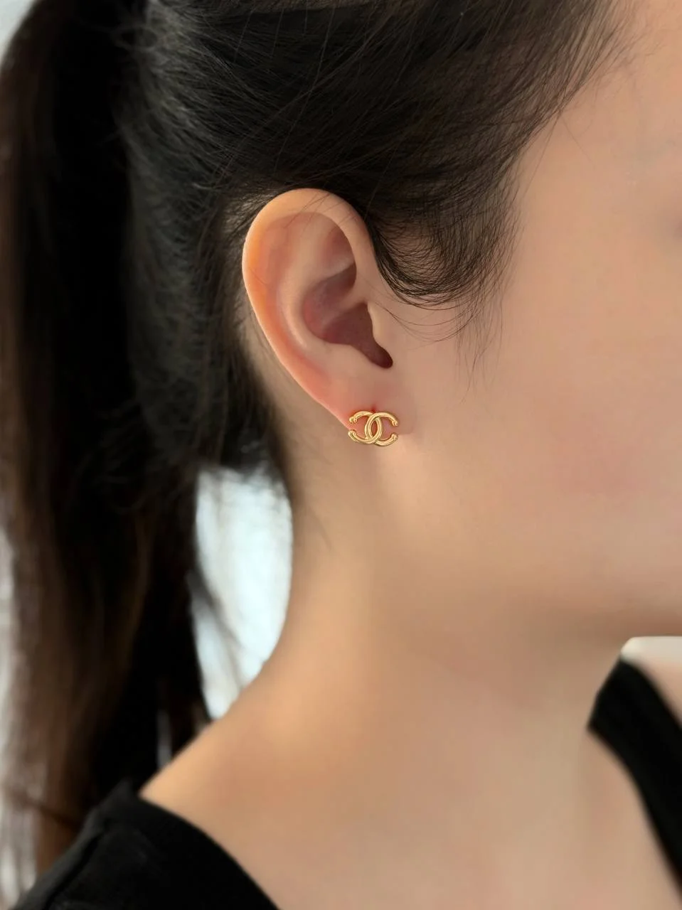 CHANEL Chanel Earrings Signature CC GHW