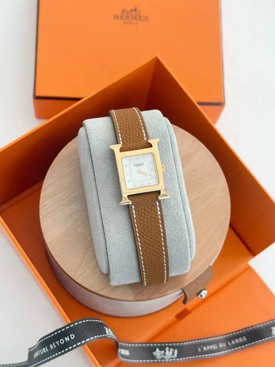 Hermes H Hour Diamond Gold Epsom PM RGHW - photo 2