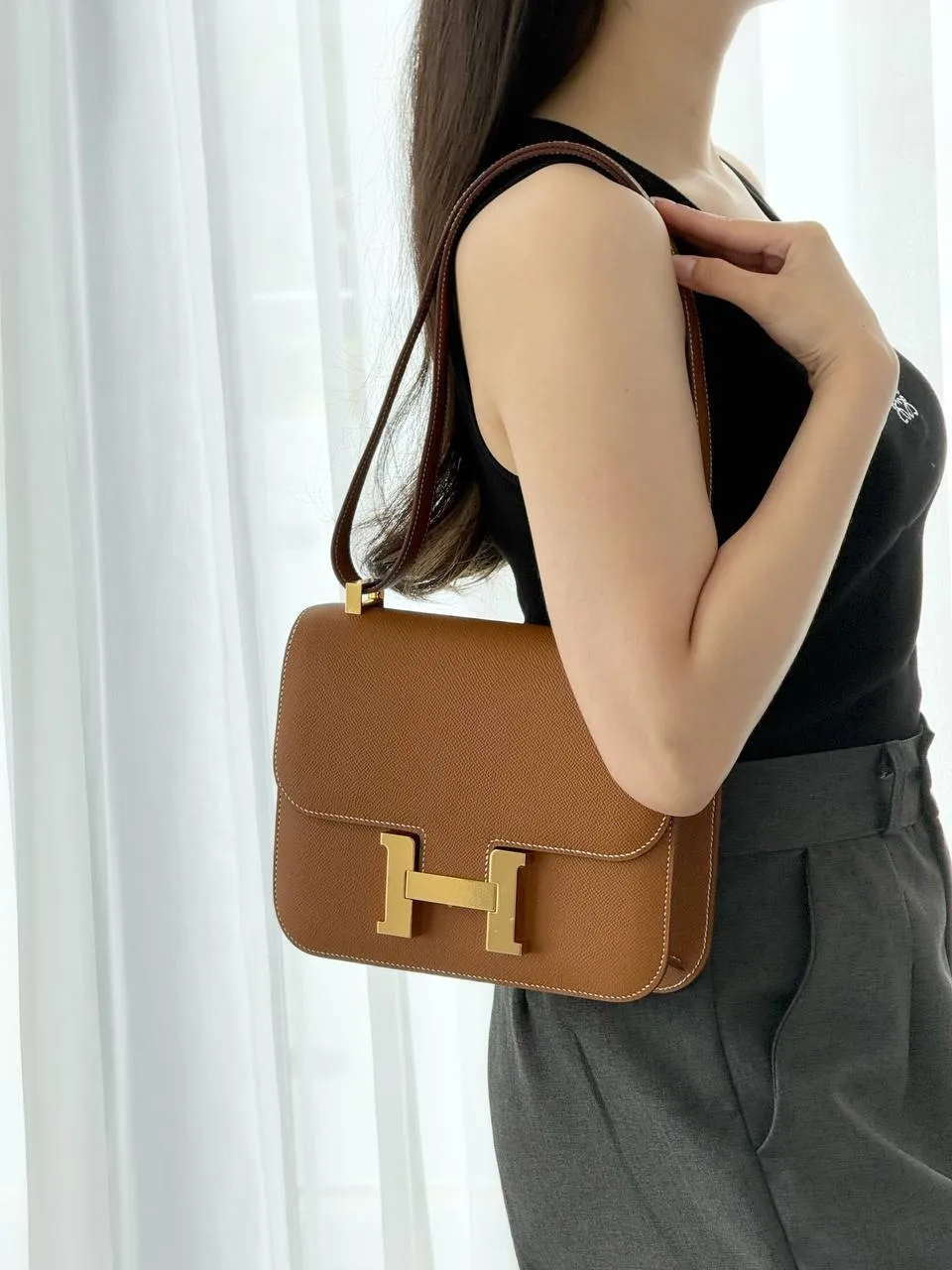 Hermes Hermes Constance 24 / C24 Epsom Gold GHW