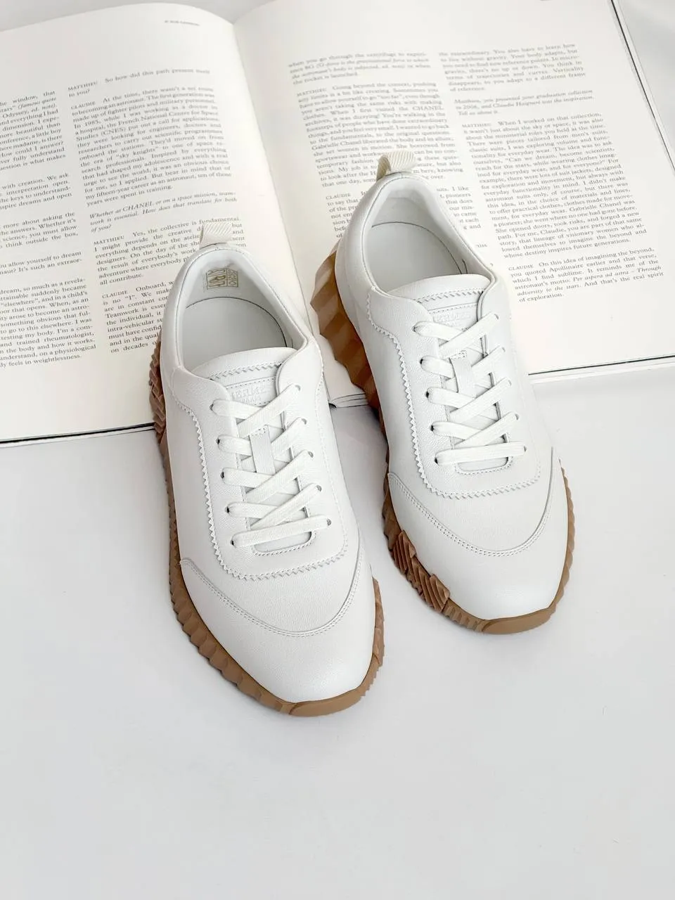 Hermes Hermes Bouncing Sneaker Leather Blanc White