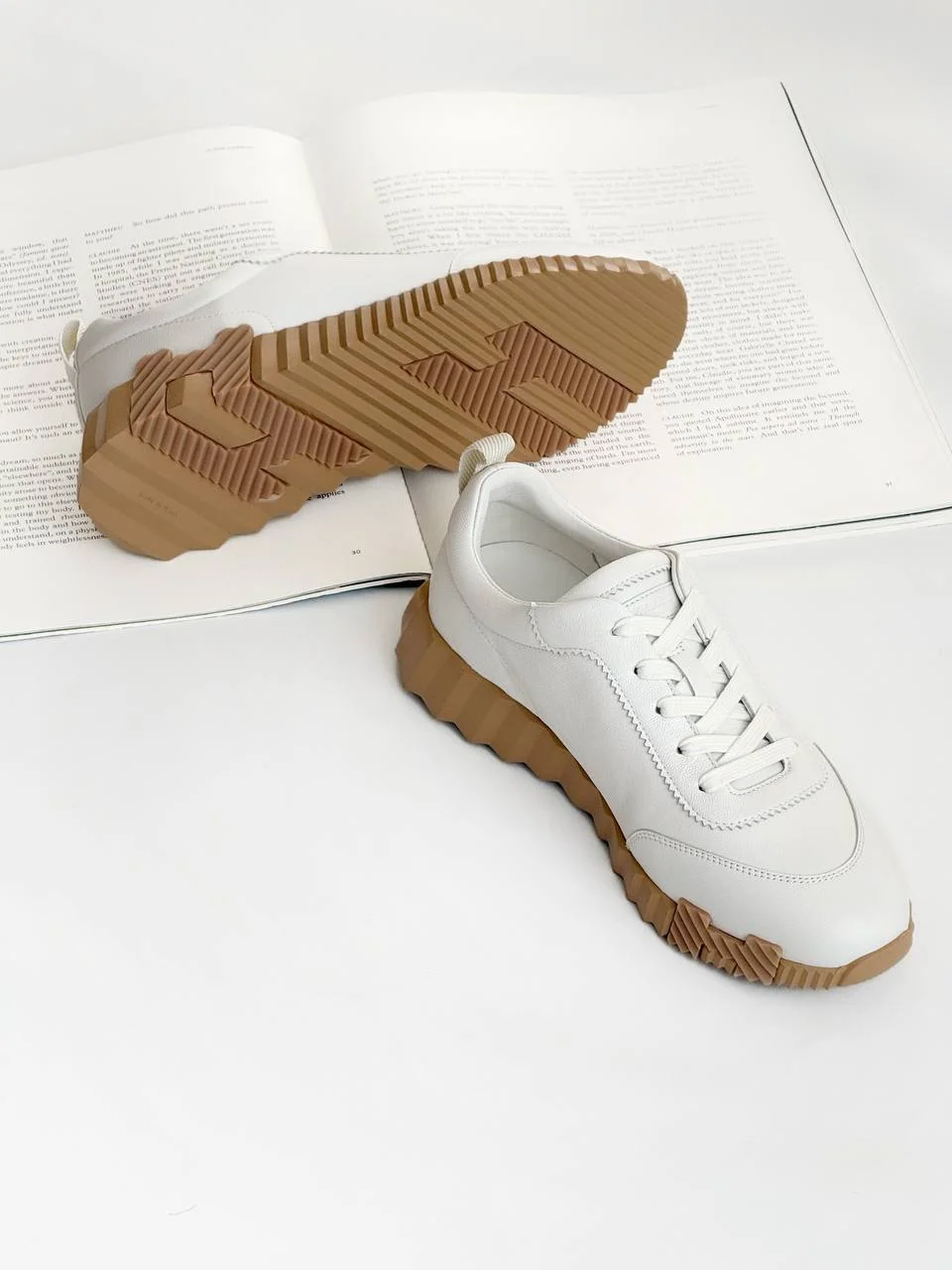 Hermes Hermes Bouncing Sneaker Leather Blanc White