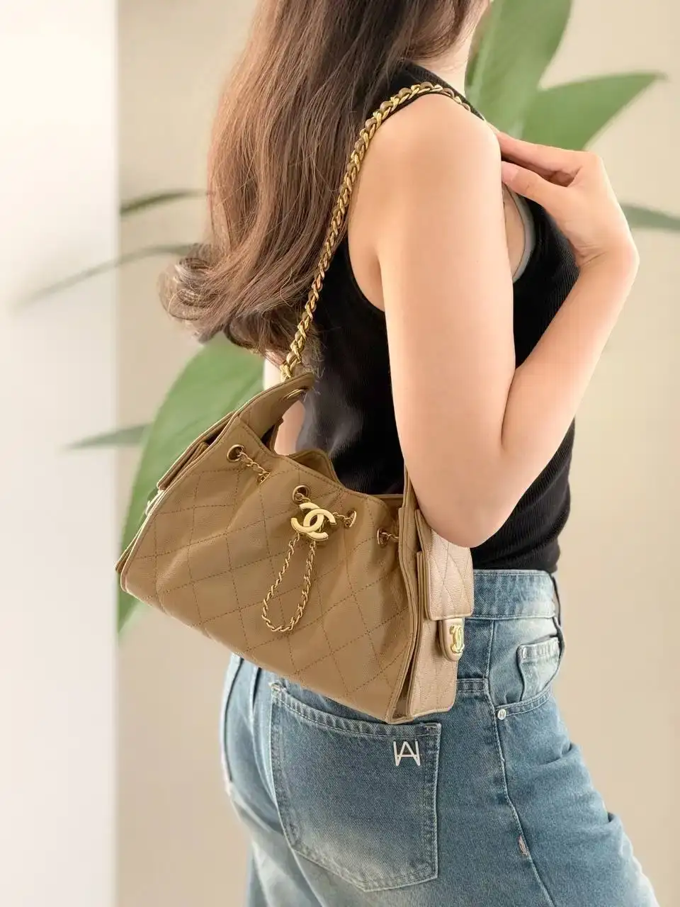 Chanel 25 / C25 Mini Caviar Dark Beige GHW - photo 3