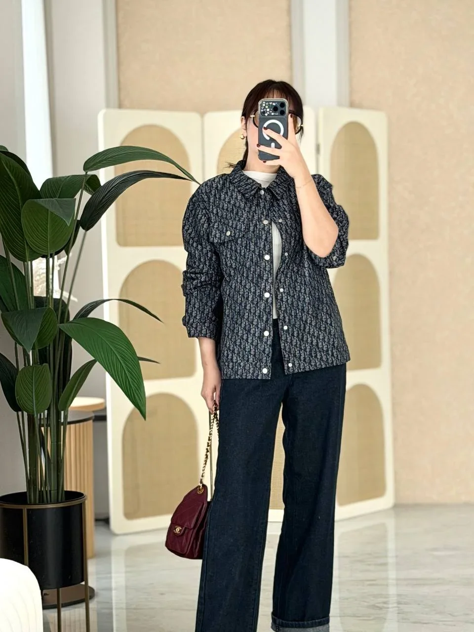 DIOR Blue Dior Oblique Cotton Gabardine Jacquard with Distressed Effect - photo 2