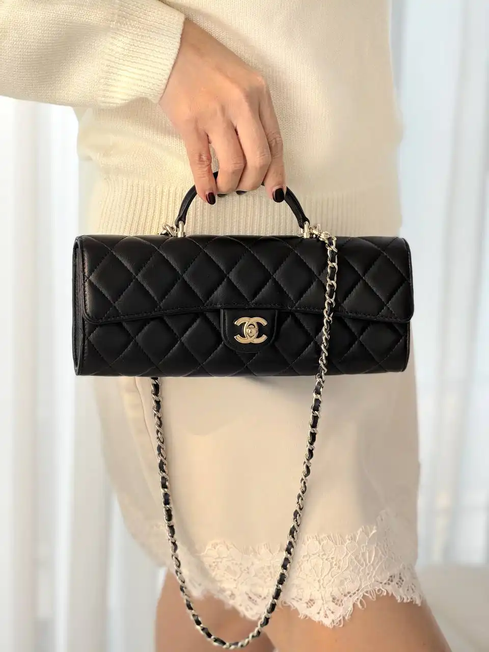 Chanel Clutch With Chain Black GHW - photo 3