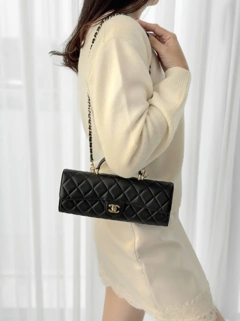 Chanel Clutch With Chain Black GHW - photo 4