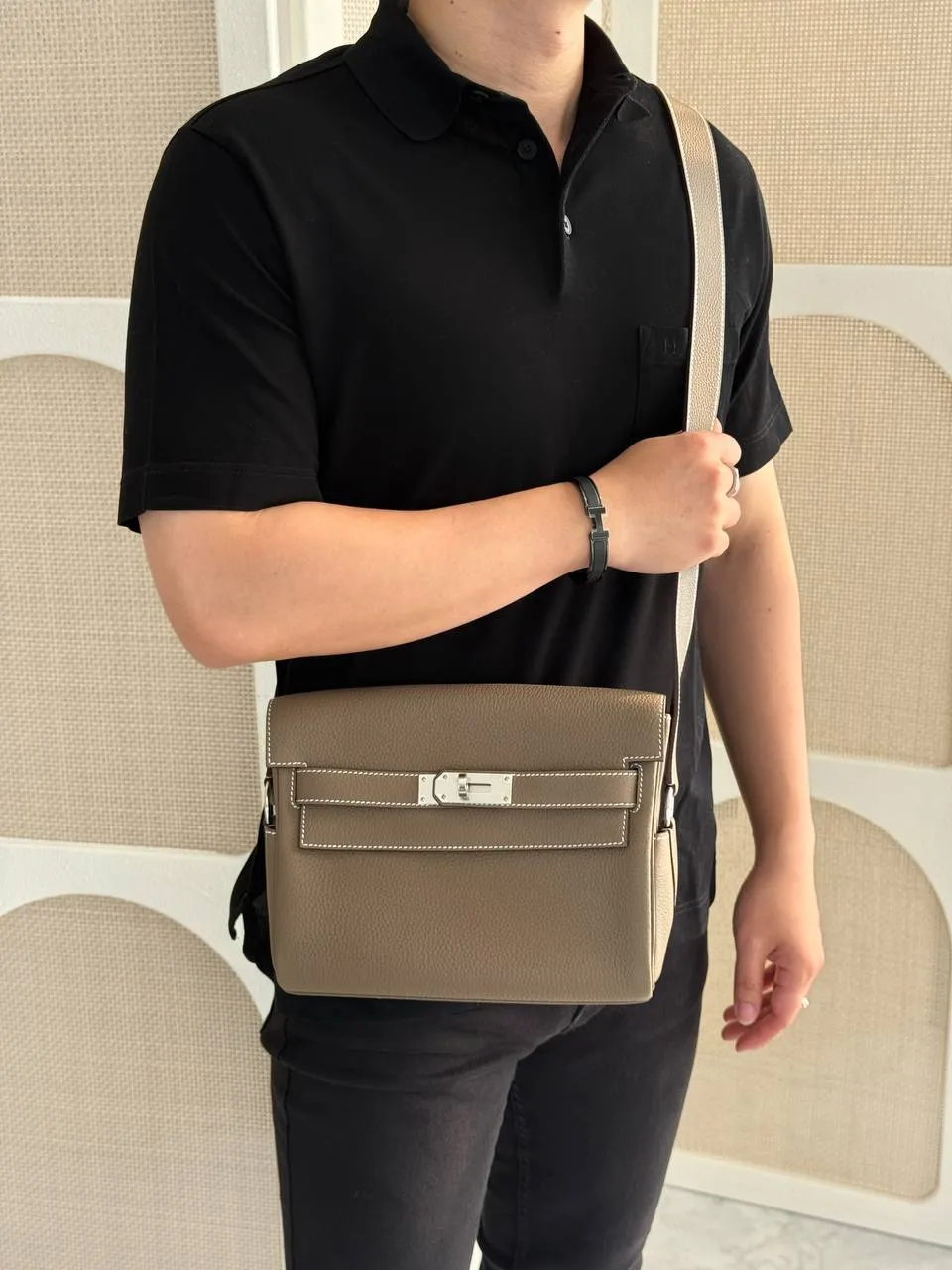 Hermes Kelly Messenger Togo Etoupe PHW - photo 2