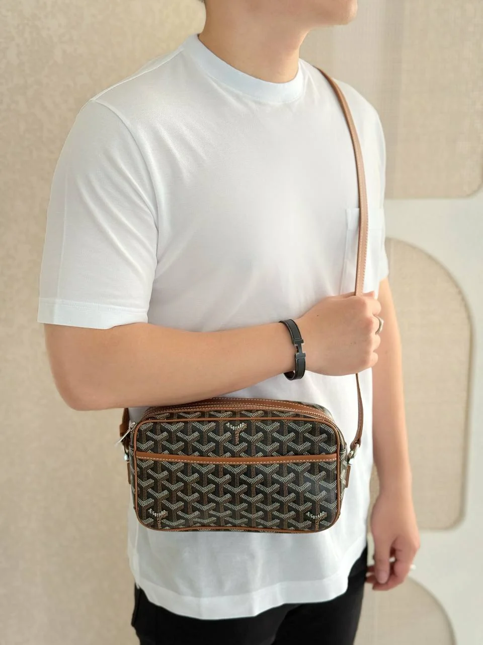 Goyard Cap Vert PM Bag Black Tan - photo 3