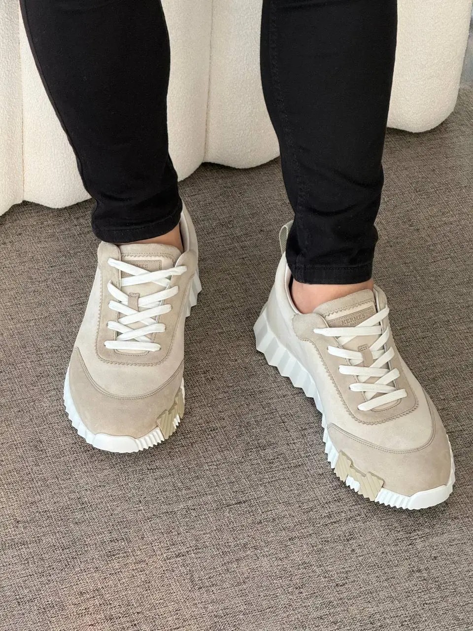 Hermes Bouncing Sneaker Suede Beige Glaise / Beige Esquisse - photo 3