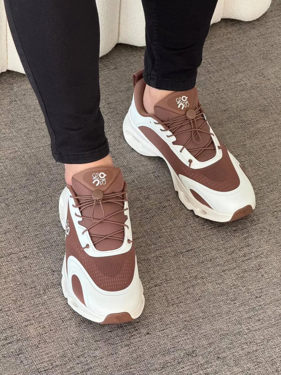 Loewe X ON Cloudsolo Sneaker Men Taupe / Eggshell - photo 3