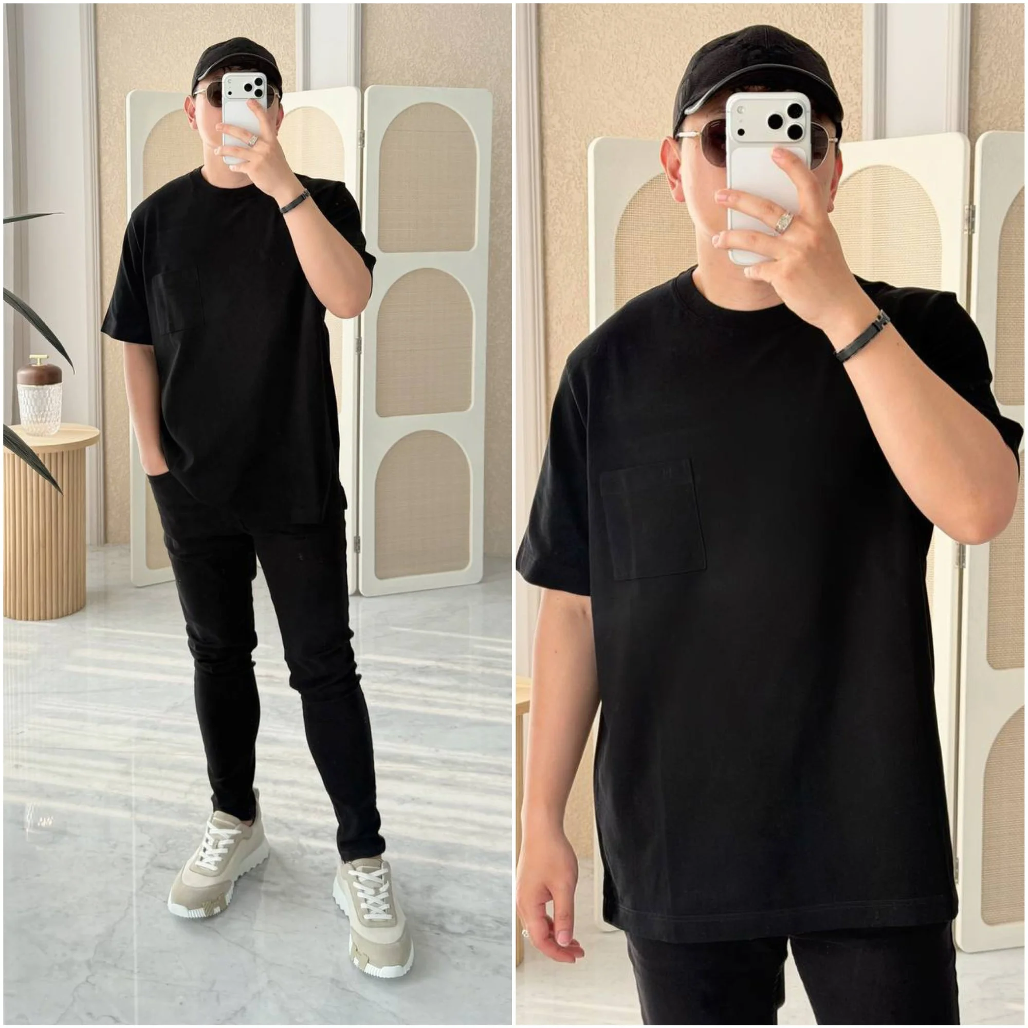Hermes Hermes H Embroidered Tshirt Noir Black