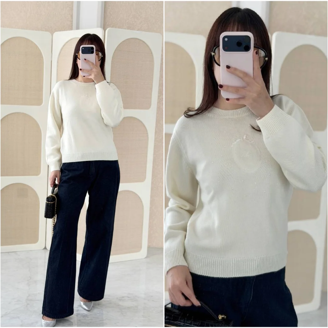 DIOR DIOR Sweater Ivory Wool Knit