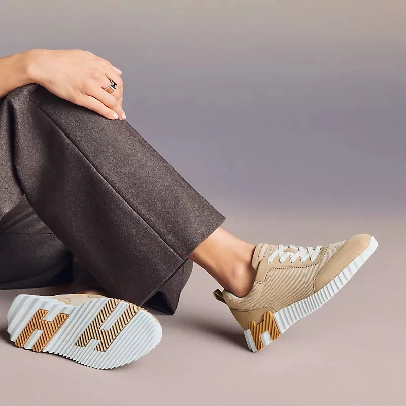Hermes Bouncing Sneaker Mesh Beige Camel - photo 7