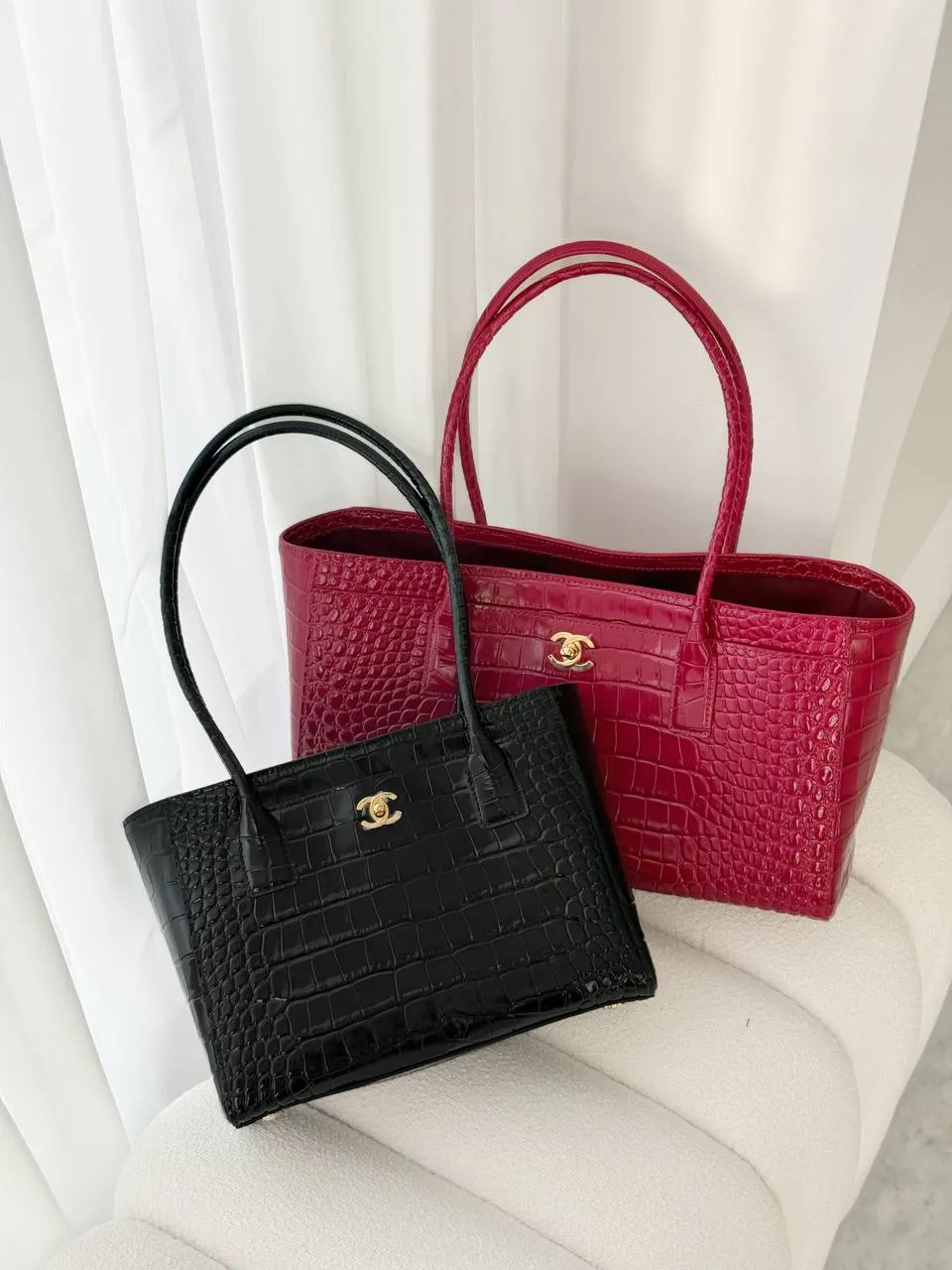 Chanel Executive Tote Regular Croco Pink GHW - photo 9