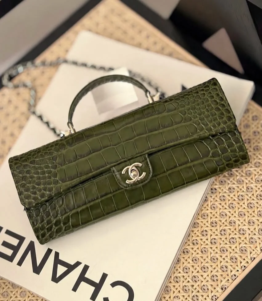 Chanel Classic Long Clutch Croco Green - photo 5