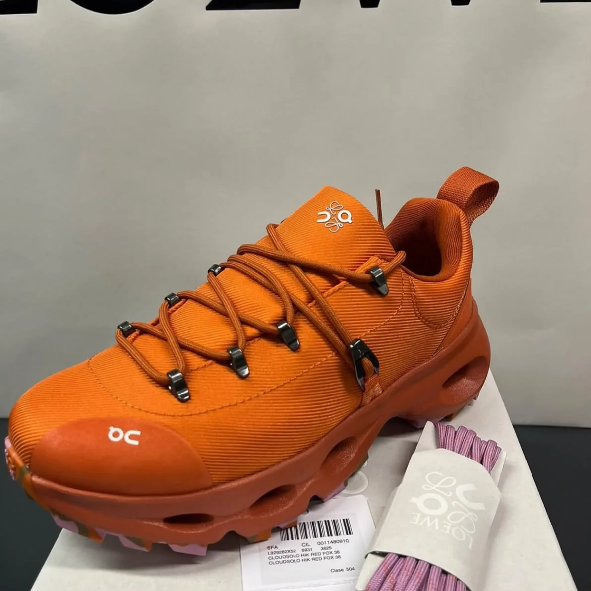 Loewe X ON Cloudsolo Hiker Sneaker Women Red Fox - photo 6