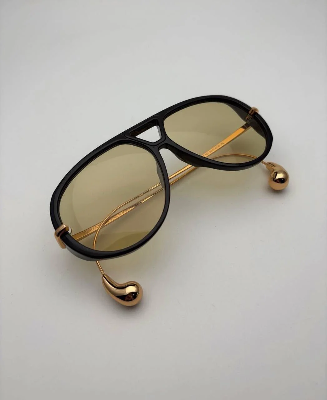Bottega Veneta Drop Aviator Sunglasses Black / Yellow - photo 8