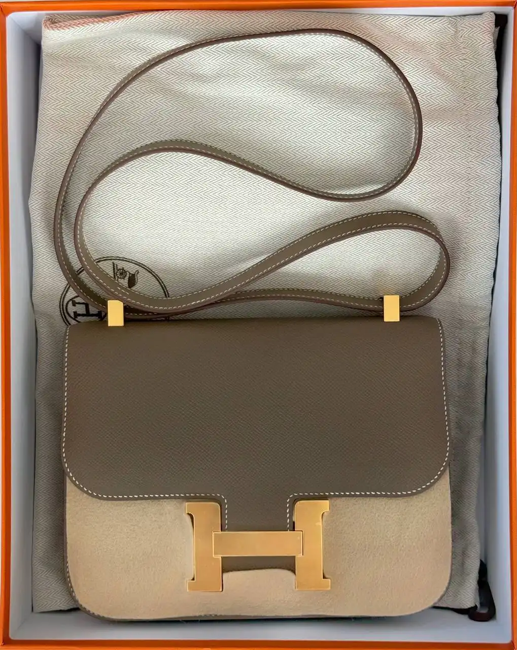 Hermes Hermes Constance 18 / C18 With Miror Epsom Etoupe GHW