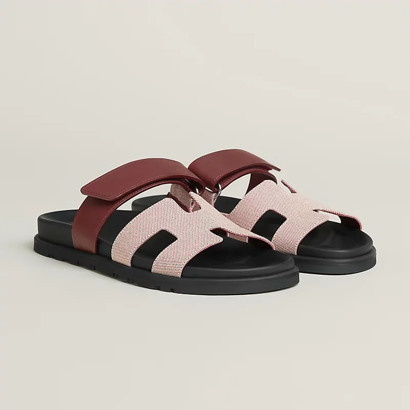 Hermes Chypre Sandal Canvas Rouge H - photo 4