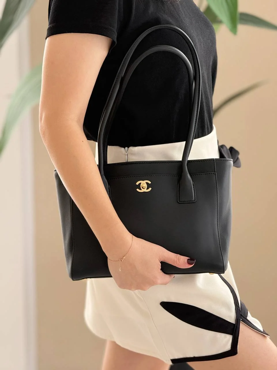 CHANEL Chanel Cert Tote Small Black GHW