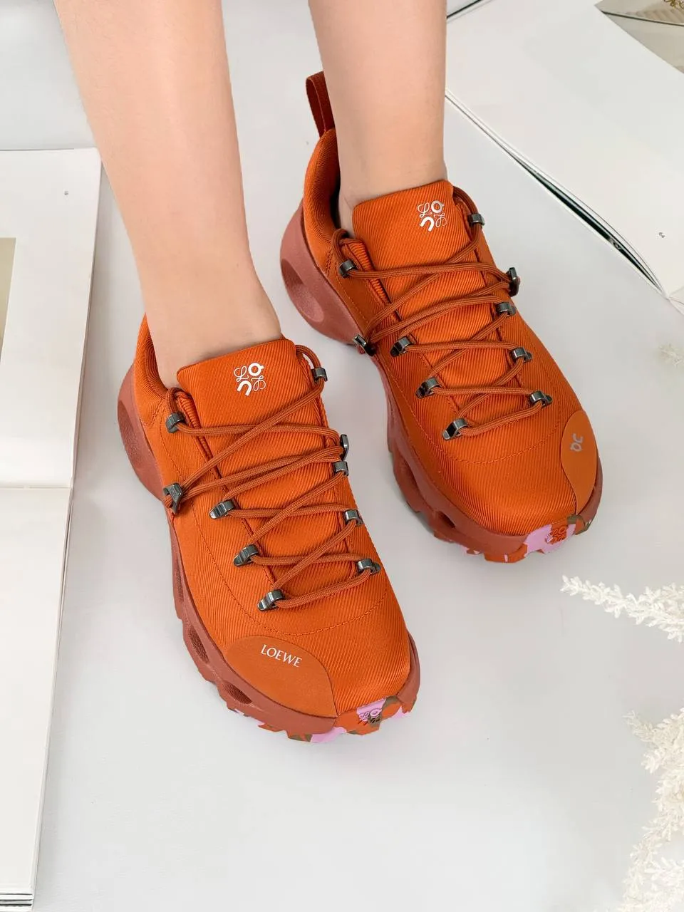 Loewe X ON Cloudsolo Hiker Sneaker Women Red Fox - photo 3