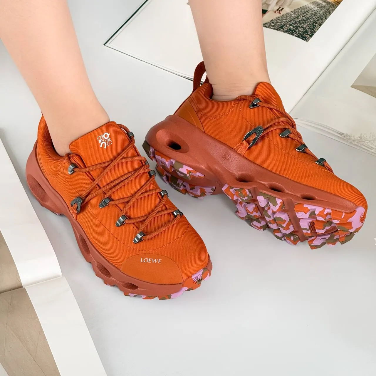 Loewe X ON Cloudsolo Hiker Sneaker Women Red Fox - photo 4