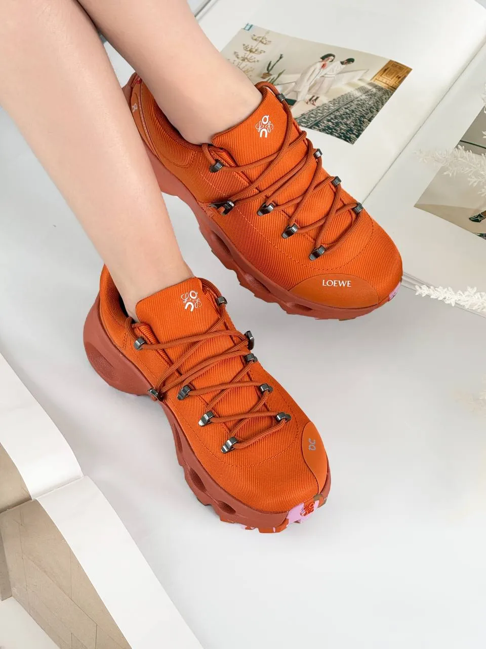 Loewe X ON Cloudsolo Hiker Sneaker Women Red Fox - photo 5