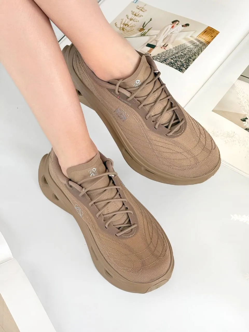 Loewe X ON Cloudtilt Cosmic Sneaker Women Dark Sand - photo 4